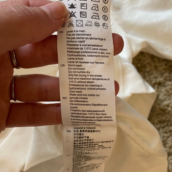 Sandro Men’s Short Sleeve Shirt in Cream Size M Button Down Knit Boxy Shirt - Picture 9 of 10